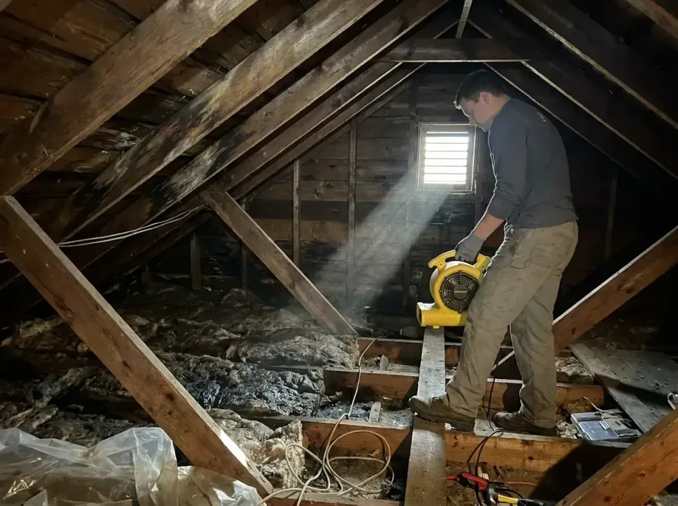 attic-water-damage-drying-proc-007 — frequently asked questions, Emergency Water Extraction & 24/7 Flood Response in Woodwar…